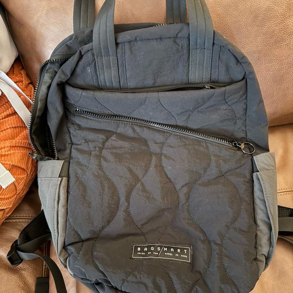 Black Quilted Men's Backpack